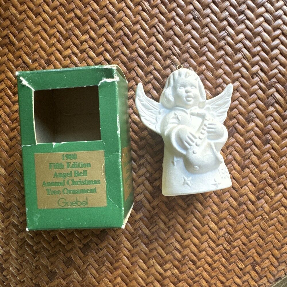 Fifth Edition 1980 Goebel 3” Tall‎ Angel Bell Annual Christmas Ornament With Box